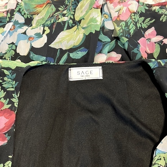 Sage the Label Floral Garden Kimono Style Romper Elastic Waist Summer Party - Picture 12 of 17